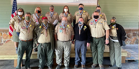 Boy Scout BSA Silver Beaver Medal Khaki Adult Award Uniform Knot Patch